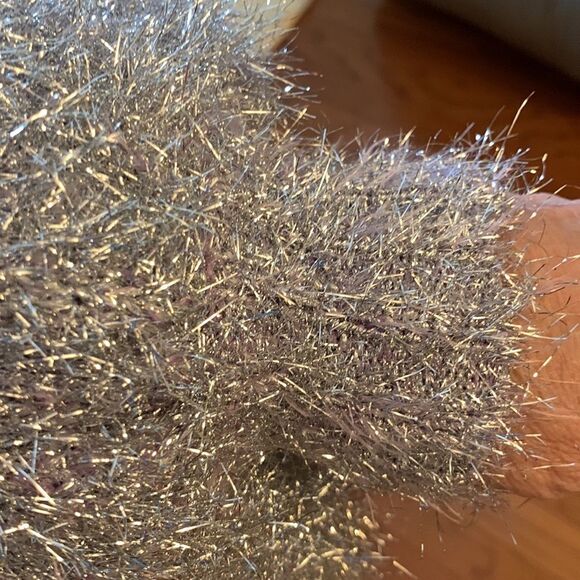 GLAMOROUS Size 4 SILVER TINSEL SWEATER - Picture 6 of 8
